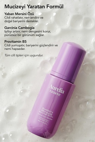 Aurelia Geneve Blueberry Miracle Silkycloud Vegan Nemlendirici Yüz Temizleme Köpüğü 200 ML