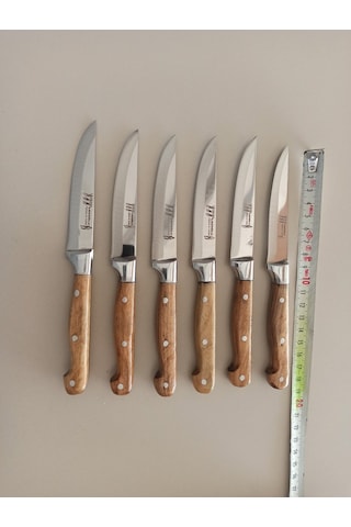 6 Adet Lazoğlu Sürmene Sebze Meyve Küçük Bıçak Seti Set