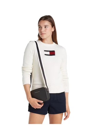 Tommy Hilfiger Th Logotape Camera Bag-8326 Black