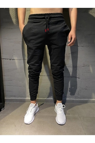 Relax Family Xf Erkek Siyah Yazlık Slim Fit Dar Kesim Jogger Eşofman Altı Rlx044513 Siyah