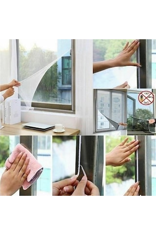 Büro Ev Ofis Yazlık İçin Çift Kanat Cam Pencere Kapı Sinekliği