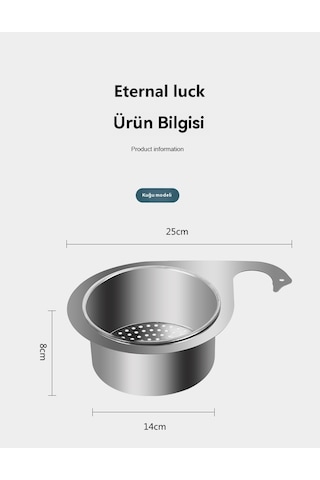 Lavabo İçin Paslanmaz Çelik Su Filtresi Sepeti