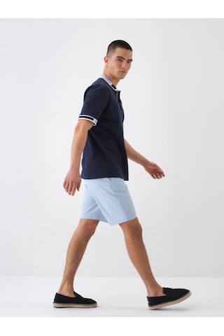 Xint Lacivert Pamuk Dokulu Regular Fit Tişört 502256