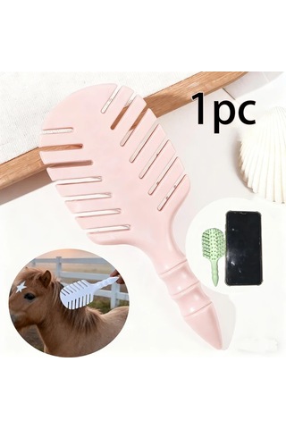 Elmpaly 1 Adet Açık Pembe Minyatür At Fırçası - Yumuşak Yuvarlak Kıllar Hassas Tüy Bakımı