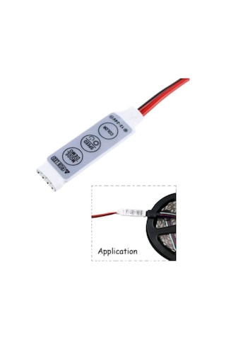 12V Butonlu Mını Rgb Led Kontrol Şerit Led Kontrol Kumandasız Mod (552520529)