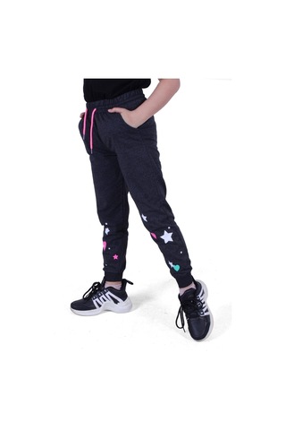 3'lü Karışık Paris Model Kız Çocuk Lacivert-siyah-antrasit Eşofman Altı Çok Renkli