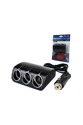 Ayt Olesson 1521 12-24v 3lü 120w 80 Cm Kablolu Araç Oto Tır Çakmak Çoklayıcı Çakmaklık Çoğaltıcı