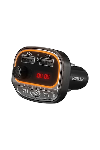 Hytech HY-XCB40 Çift USB 5V 3.1A Rainbow Işıklı Led Ekran TF Kartlı V5.0 Bluetooth Fm Transmitter