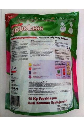 Freshy Odorless Ekstra 8 Aylık Kristal Kedi Kumu 8 x 3800 ML