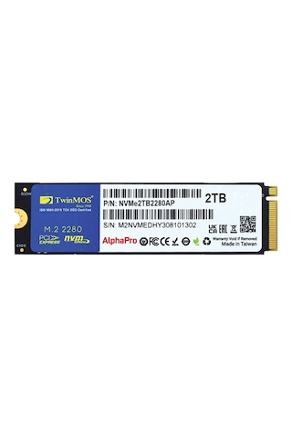 Twinmos TLC 3DNAND 2 TB M.2 Pcie Gen3 NVME SSD