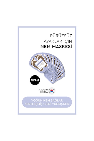 Mjcare Premium Foot Care Pack - Nemlendirici Çorap Tipi Ayak Bakım Maskesi 10'lu