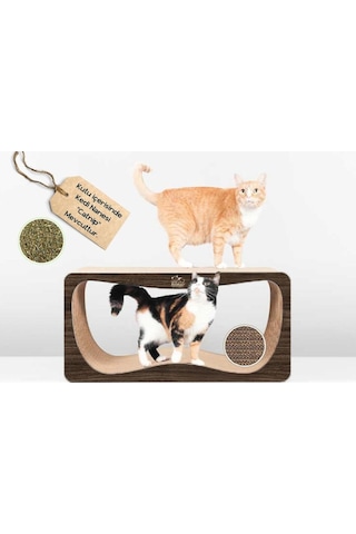 Oluklu Mukavva, Kedi Tırmalama Kanepesi Yatay Tırmalama / 75x36x24cm Xlarge - Cs8 Dw