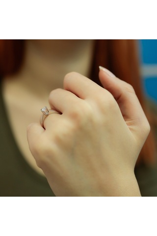 Lova G Renk 0,20 Karat Pırlanta Tektaş Yüzük - HRD Sertifikalı