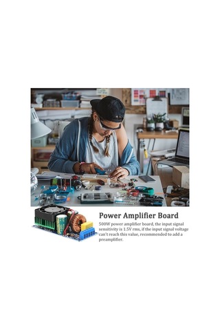 Fortunelane 500w Irs2092s D Sınıf Hif Dijital Güçlendirici - Tek Sesli, 4-8ω Hepsil Süpürge Desteği, Aşırı Sıcaklık & Kısa Devre