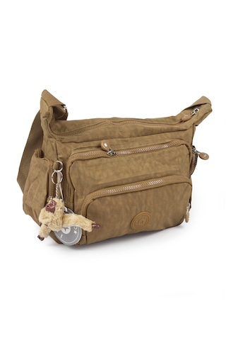 Krinkıl / Klinkır Su Geçirmez Kumaş Çok Gözlü Çapraz Kol Ve Omuz Postacı Çantası 116g Taba