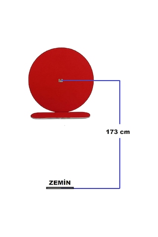 Dartsan DAY72R15K Raf Düzenekli Dart Arkalık Yuvarlak Kırmızı 72 CM