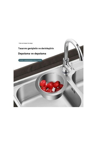 Novahub Lavabo İçin Paslanmaz Çelik Süzgeç Sepeti Gümüş