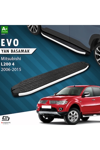 S-dizayn Mitsubishi L200 4 Evo Aluminyum Yan Basamak 193 Cm 2006-2015