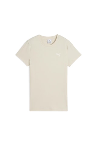 Puma 68502187 Ess Elevated Tee Kadın Spor Tişört Krem