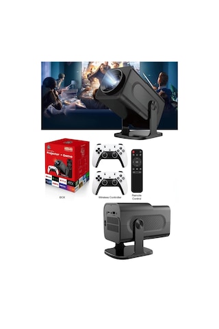 4k Android Smart Wi-fi Çift Kollu Projeksiyon Game Box Kumandalı Taşınabilir Diğer