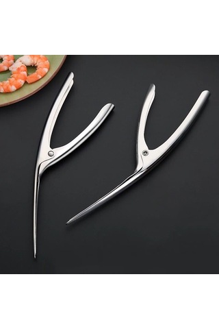 Cbtx 304 Paslanmaz Çelik Karides Bombardımanı Aracı Deniz Ürünleri Kabuk Sökücü Mutfak Aletleri Gümüş