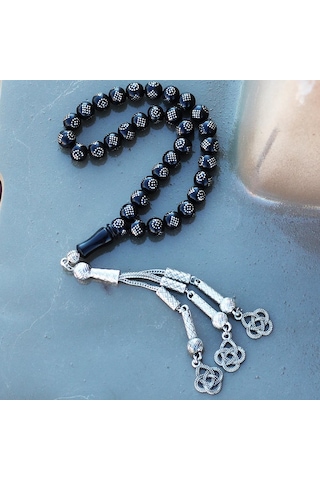 Baklava Arası Gül İşlemeli Gürcistan Oltu Tesbih