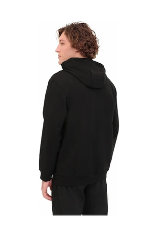 Lumberjack Sn72 Fz Hod Kapsonlu Fermuarli Erkek Sweat - Siyah