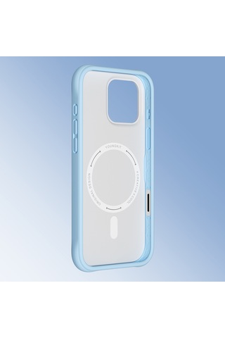 İphone 16 Pro Max Uyumlu Kılıf M-safe Şarj Özellikli Youngkit Macaroon Serisi Kapak Mavi Mavi