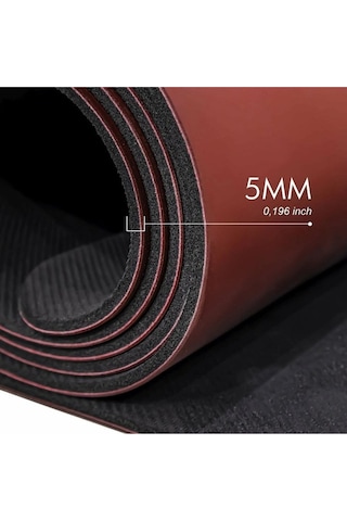 Rebuwo Çift Çizgi Tasarımlı 5mm Doğal Kauçuk Yoga Matı – Kaydırmaz Pilates ve Egzersiz Matı