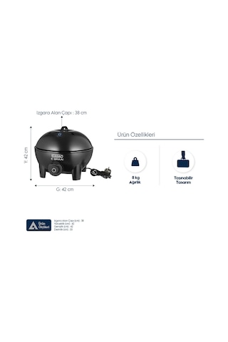 Aygaz Cadac Ebraai 40 2300 W Elektrikli Barbekü