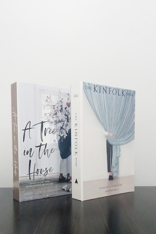 2'li Dekoratif Kitap Kutu Görünümlü A Three İn The House & Kinfolk Perde Temalı