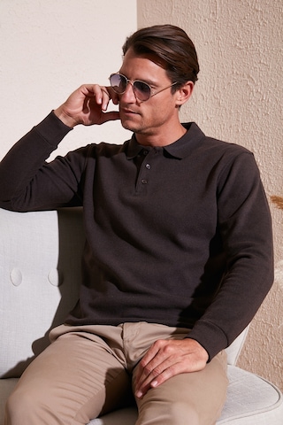 Buratti Pamuk Karışımlı Regular Fit Erkek Polo Yaka Kazak 456223 Kahve