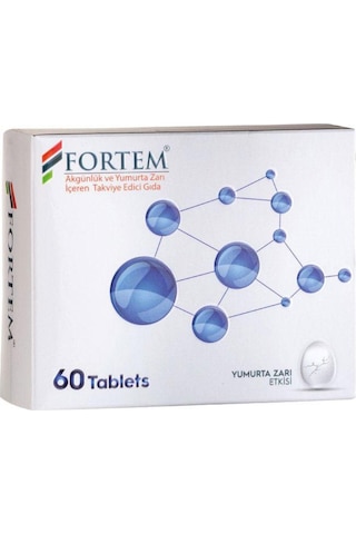 Fortem Akgünlük Ak Günlük ve Yumurta Kabuğu Zarı İçeren 60 Tablet Fortem Akgünlük Ak Günlük ve Yumurta Kabuğu Zarı İçeren 60 Tablet