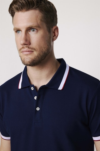 Tudors Erkek Polo Yaka Slim Fit Yaka Ve Kol Şeritli Pike Lacivertvert Tişört-27689-Lacivertvert Lacivert