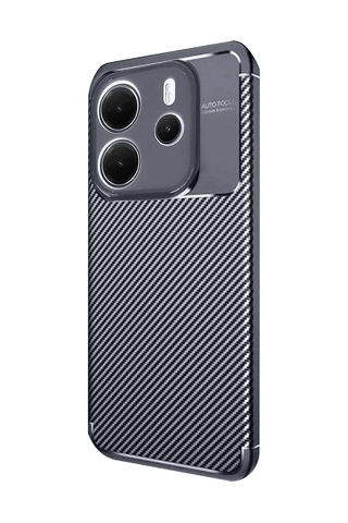 Xiaomi Redmi Note 14 4g Uyumlu Kılıf Auto Focus Karbon Kapak - Lacivert