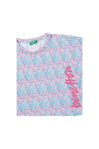 United Colors Of Benetton Benetton Kız Çocuk Turkuaz T-shirt Bnt-g21257