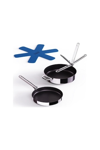 Joseph Joseph 1000019 Space 3 Katmanlı Paslanmaz Çelik Seramik Kaplama 3 Parça Kızartma Tavası Seti Inox