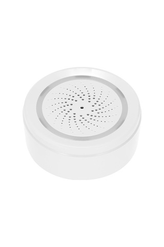 Novahub Akıllı Ev Alarm Siren - Wifi Bağlantılı, 100db Sesli Uyarı, Sıcaklık/nem Sensörlü, Tuya Uyumlu Beyaz, Küçük Boyutlu Beyaz