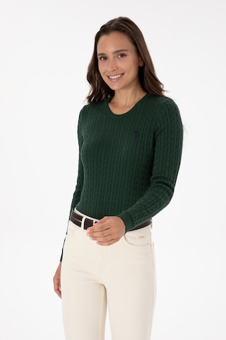 U.s. Polo Assn. Kadın Koyu Yeşil Kazak /triko 50313626-vr079 Koyu Yesıl