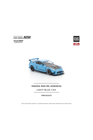 Pop Race Mazda Rx8 Re-amemiya Light Blue 1:64 Diecast Model Araba Pr640270 Mavi