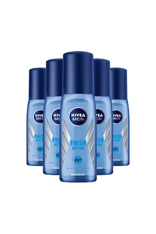 Nivea Pump Fresh Active 24H Erkek Sprey Deodorant 5 x 75 ML Nivea Pump Fresh Active 24H Erkek Sprey Deodorant 5 x 75 ML
