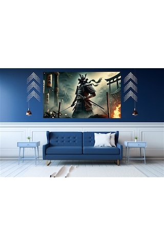Ti-play Usta Son Düello 60x90cm Modern Samuray Pvc Çerçevesiz Tablo