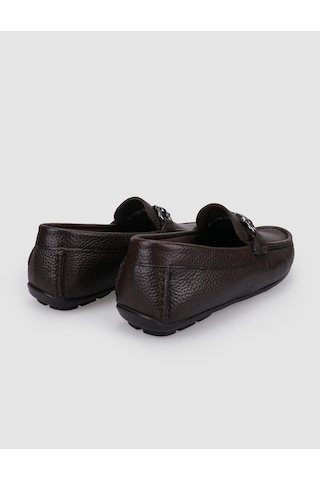 Cabani %100 Hakiki Deri Kahverengi Tokalı Erkek Loafer Kahverengi