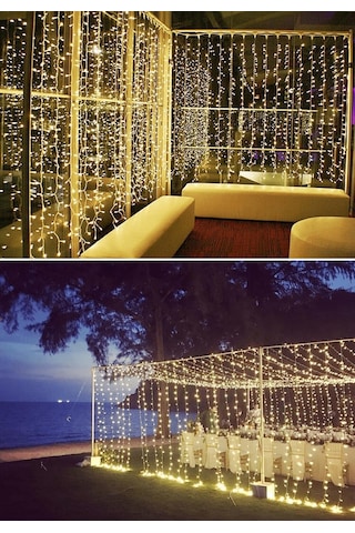 Trendpoint 2.5 X 2.5 Metre 8 Fonksiyonlu Perde Led 12 Saçaklı 180
