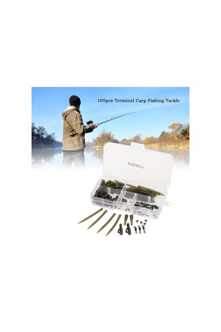 Lixada 100 Adet Terminal Sazan Balıkçılık Pimleri İle Y4700 Yeşil