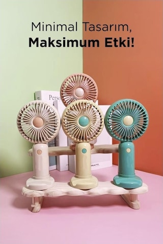 Taşınabilir Şarj Edilebilir Mini El Fanı Ve Masa Fanı Soğutucu Pervane