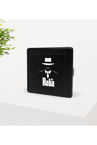 Bk Home Baba Godfather Tasarımlı Siyah Metal Sigara Tabakası-17