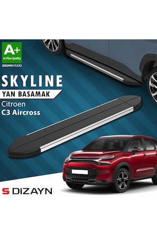 S-dizayn Citroen C3 Aircross Skyline Krom Yan Basamak 183 Cm 2017-2024 A+ Kalite