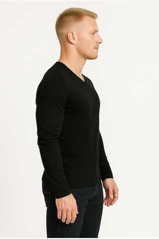 Axxel Erkek Siyah Uzun Kollu T-shirt-d236 Siyah