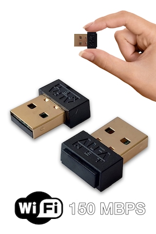 Alfanet W102 Mini İnternet Wifi Adaptörü Nano USB 150 MBPS Masaüstü Bilgisayar Kablosuz Ağ Wi-Fi Alıcısı
